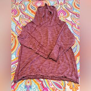 Lululemon Healthy Heart Pullover Hoodie Heathered Burgundy Size 10